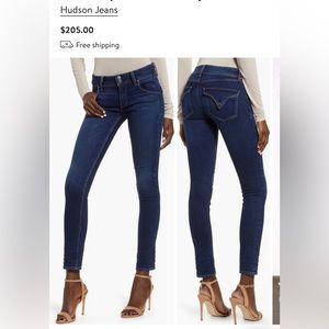 Hudson Jeans $205 Collins Skinny supermodel blue Jeans sz 27 like New!